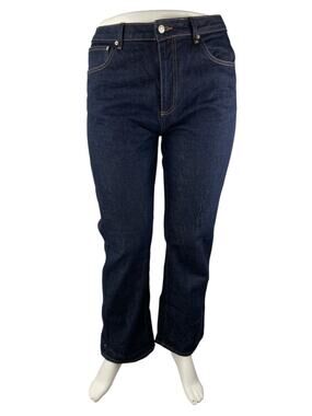 ASOS Women's Blue Dark Wash High Waisted Straight Leg Denim Jeans Size 12